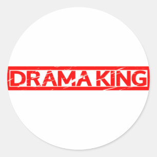 Adesivo Redondo Carimbo Drama King