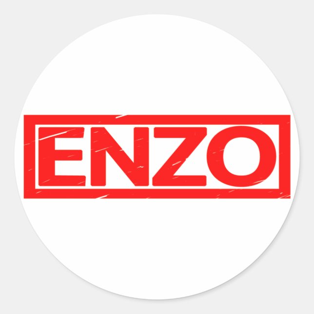 Adesivo Redondo Carimbo Enzo (Frente)