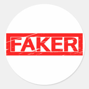 Adesivo Redondo Carimbo Faker