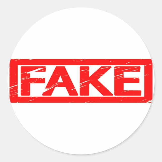 Adesivo Redondo Carimbo falso (Frente)