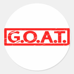 Adesivo Redondo Carimbo G.O.A.T.
