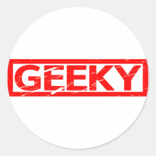 Adesivo Redondo Carimbo Geeky