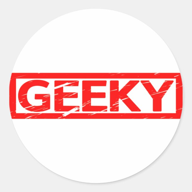 Adesivo Redondo Carimbo Geeky (Frente)