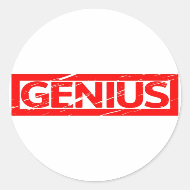 Adesivo Redondo Carimbo Genius (Frente)