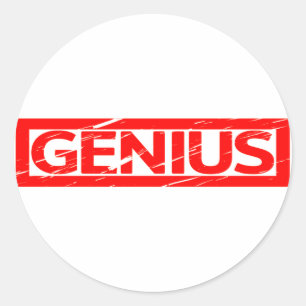 Adesivo Redondo Carimbo Genius
