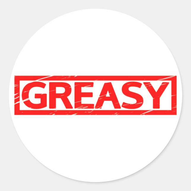 Adesivo Redondo Carimbo Greasy (Frente)