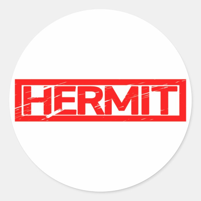 Adesivo Redondo Carimbo Hermit (Frente)