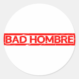 Adesivo Redondo Carimbo Hombre Mau