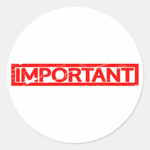 Adesivo Redondo Carimbo importante