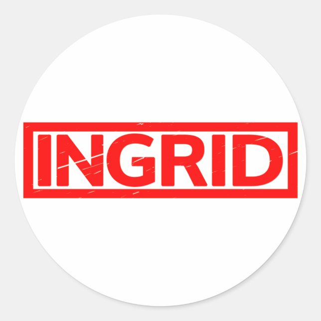 Adesivo Redondo Carimbo Ingrid (Frente)