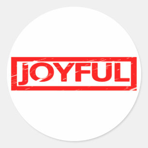 Adesivo Redondo Carimbo Joyful