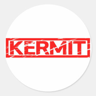 Adesivo Redondo Carimbo Kermit