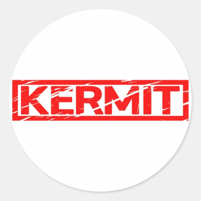 Adesivo Redondo Carimbo Kermit (Frente)