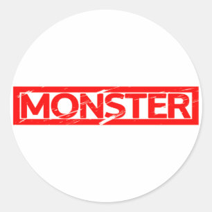 Adesivo Redondo Carimbo Monster