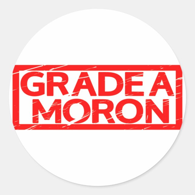 Adesivo Redondo Carimbo Moron Grau A (Frente)