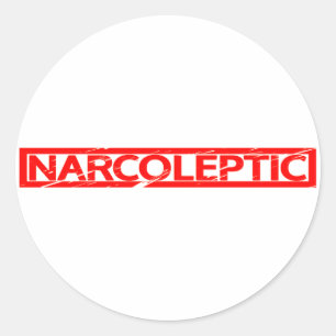 Adesivo Redondo Carimbo Narcoléptico