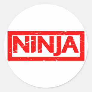 Adesivo Redondo Carimbo Ninja
