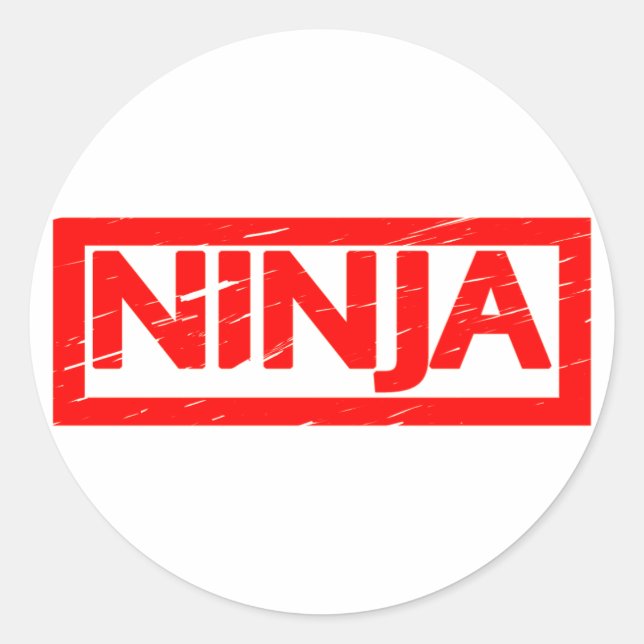 Adesivo Redondo Carimbo Ninja (Frente)
