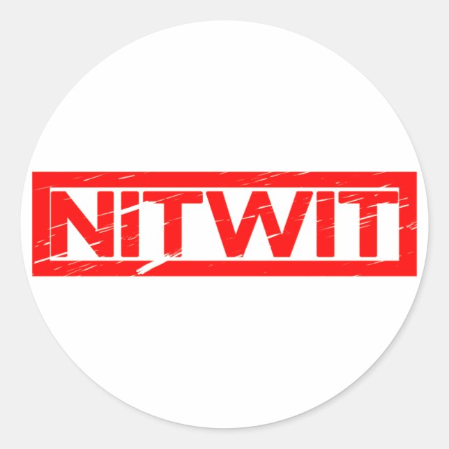 Adesivo Redondo Carimbo Nitwit (Frente)