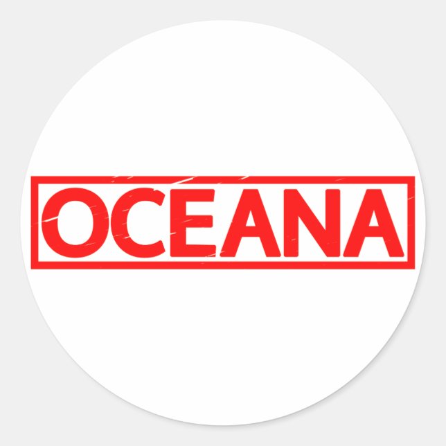 Adesivo Redondo Carimbo Oceana (Frente)