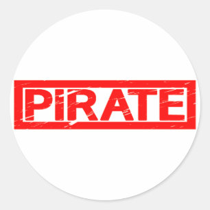 Adesivo Redondo Carimbo Pirata