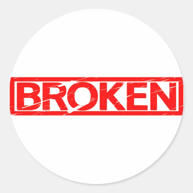 Adesivo Redondo Carimbo quebrado (Frente)
