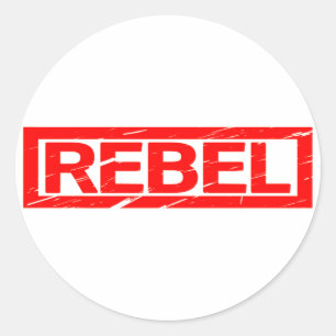 Adesivo Redondo Carimbo Rebel