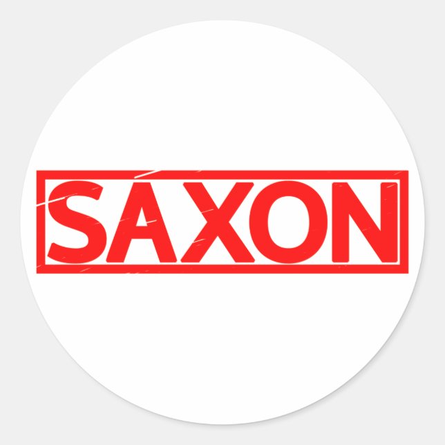 Adesivo Redondo Carimbo Saxon (Frente)