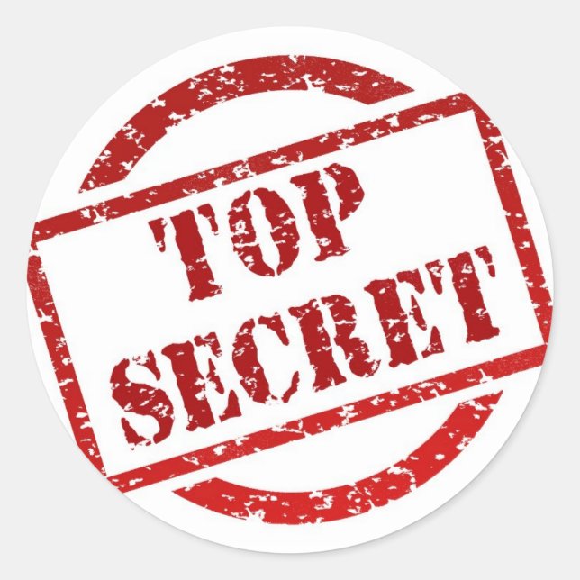 Adesivo Redondo Carimbo Secreto Superior Clássico Redondo, Brilhan (Frente)