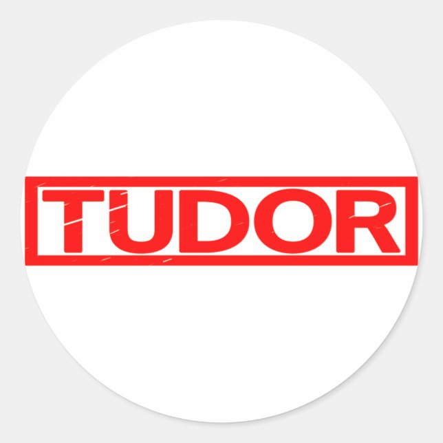 Adesivo Redondo Carimbo Tudor (Frente)
