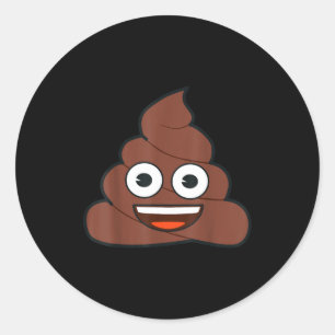Adesivo Redondo Carinha Amarela Feliz Sorriso Emoji Oficial Cocô