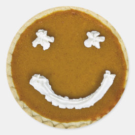 Adesivo Redondo Carinha de Abóbora de Ação de Graças