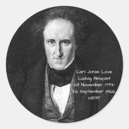 Adesivo Redondo Carl Jonas Love Ludvig Almqvist c1835