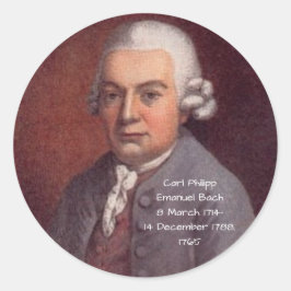 Adesivo Redondo Carl Philipp Emanuel Bach 1765