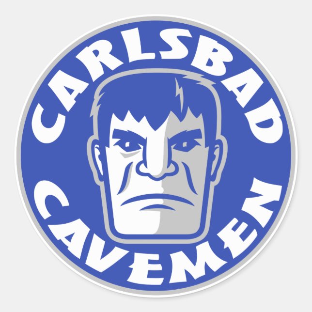 Adesivo Redondo Carlsbad Cavemen Sticker (Frente)