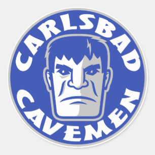 Adesivo Redondo Carlsbad Cavemen Sticker