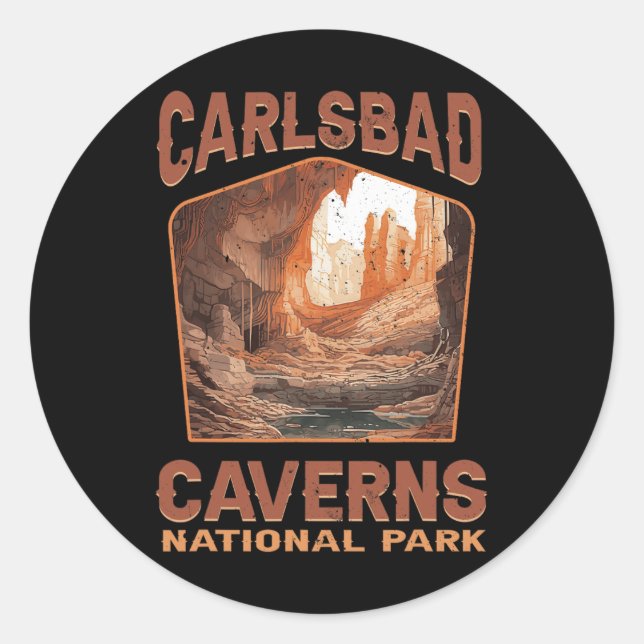 Adesivo Redondo Carlsbad Caverns National Park New Mexico Nature H (Frente)