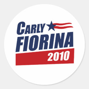 ADESIVO REDONDO CARLY FIORINA 2010