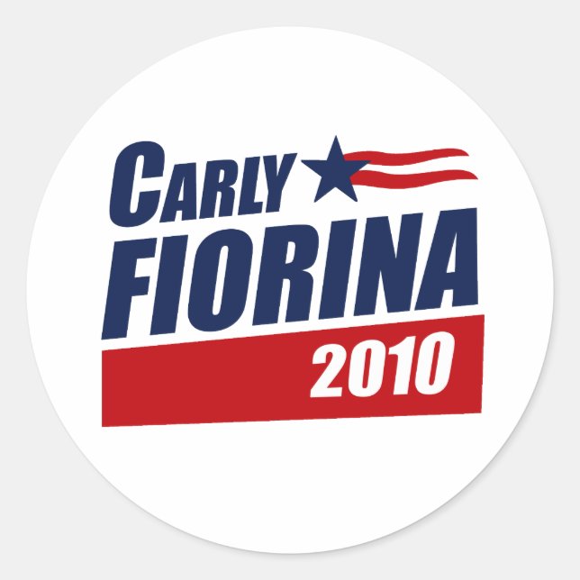 ADESIVO REDONDO CARLY FIORINA 2010 (Frente)