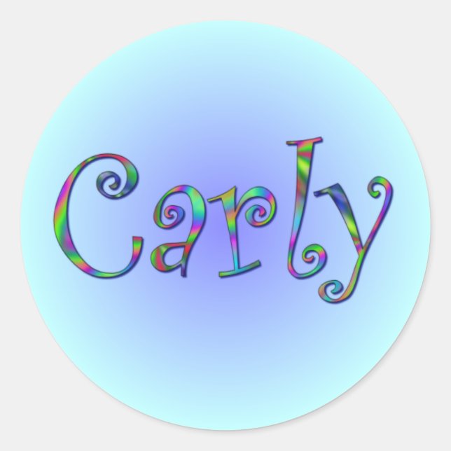 Adesivo Redondo Carly Rainbow Sticker (Frente)