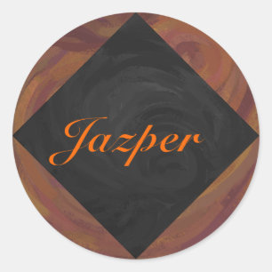 Adesivo Redondo Carmel de chocolate