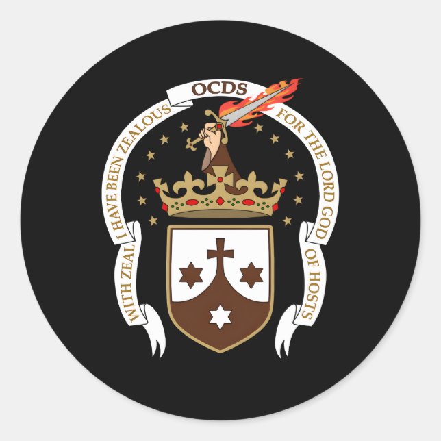 Adesivo Redondo Carmelite Secular (Frente)