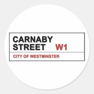 Adesivo Redondo Carnaby Street Londres Inglaterra - Swing!