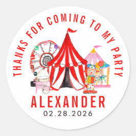 Adesivo Redondo Carnaval de Carnaval Moderno Mostra Nascimento