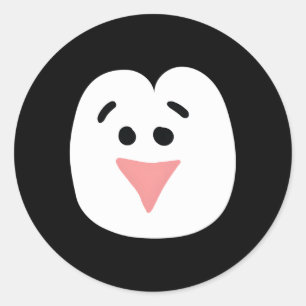 Adesivo Redondo Carnaval do Dia das Bruxas de Pinguim