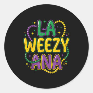 Adesivo Redondo Carnaval Louisiana LA Weezy Ana engraçado Nola hom