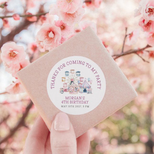 Adesivo Redondo Carnaval - Orçamento de Aniversário Bonito Obrigad (Criador carregado)