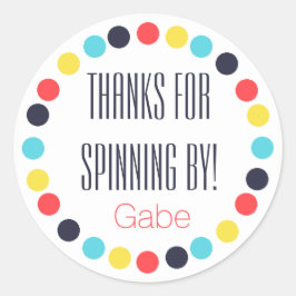 Adesivo Redondo Carnaval Personalizado Rótulo de Aniversário do Pi