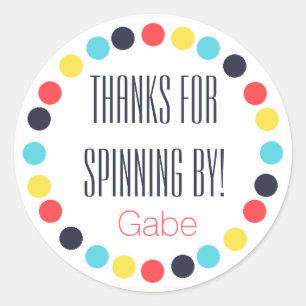 Adesivo Redondo Carnaval Personalizado Rótulo de Aniversário do Pi