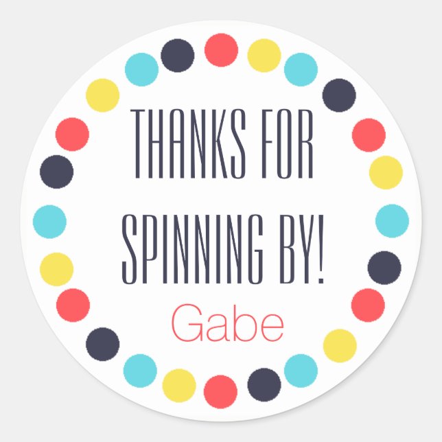 Adesivo Redondo Carnaval Personalizado Rótulo de Aniversário do Pi (Frente)